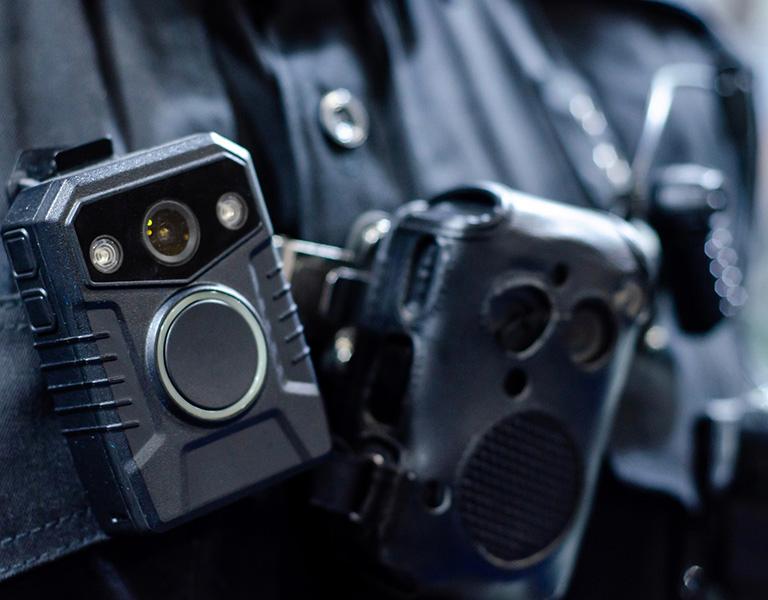 Body camera police footage for redaction
